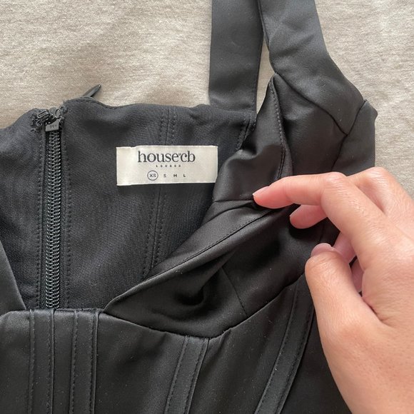 House of CB Liberty Black Satin Corset (Regular Cup A-C) - Picture 10 of 11